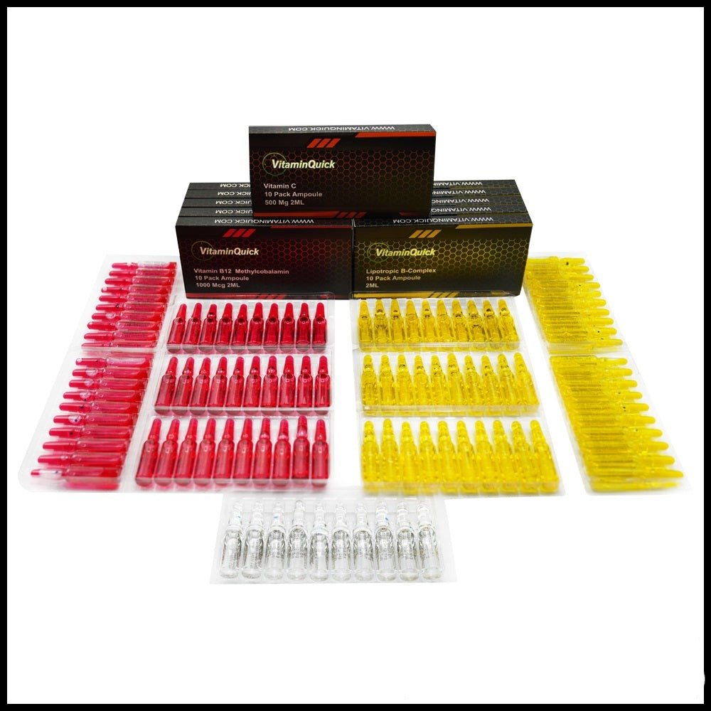 11 box Combo Pack 5 Vitamin B12+1 Vitamin C +5 Lipotropic B Complex - VIAVQ VITAMIN