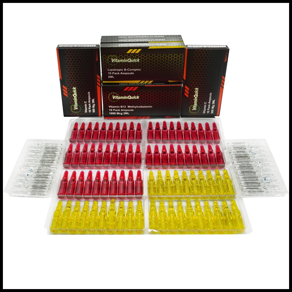10 Box Combo Pack B12 + Vitamin C + Lipotropic